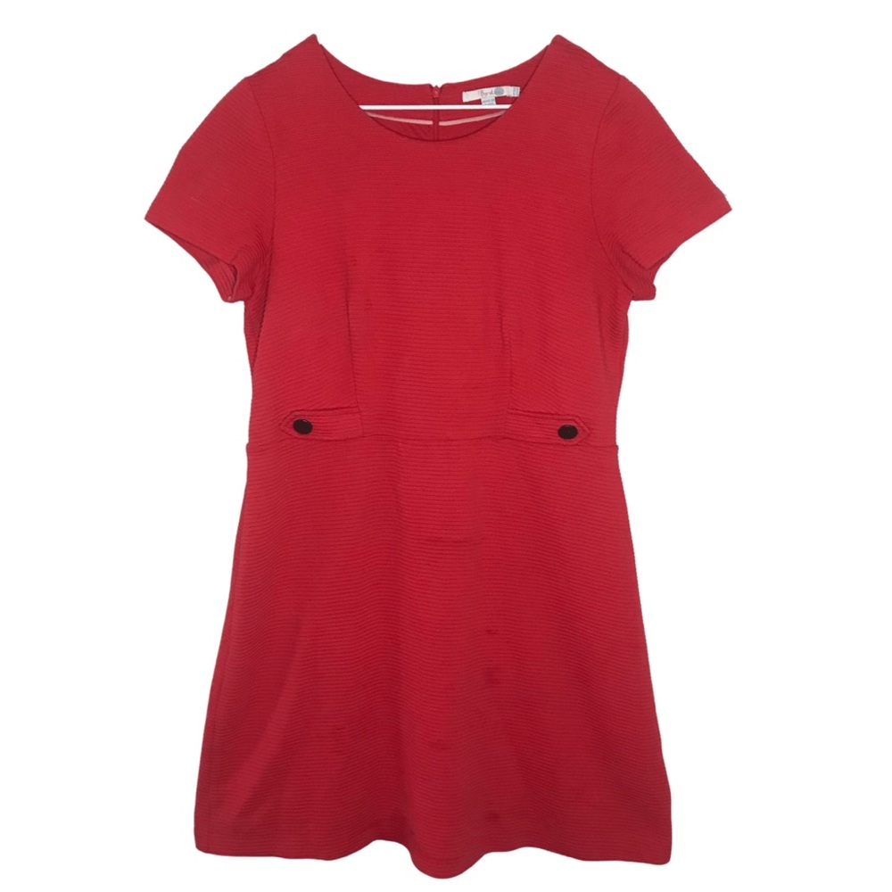 Boden Ribbed Cordelia Ottoman Dress Red/Orange